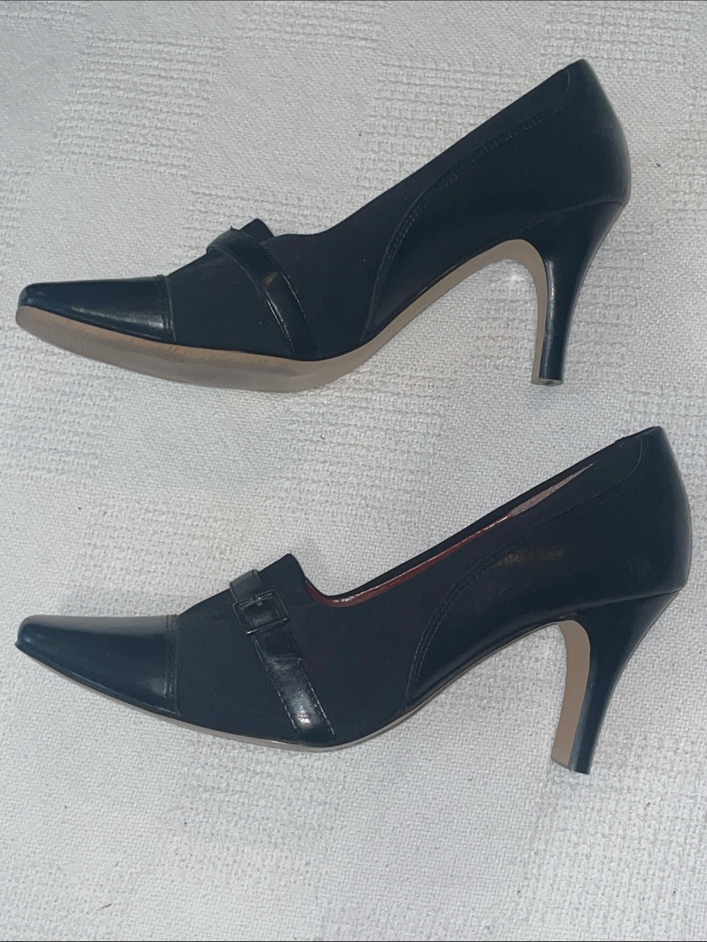 Nine West Square Toe Buckle 3in Heels 6.5